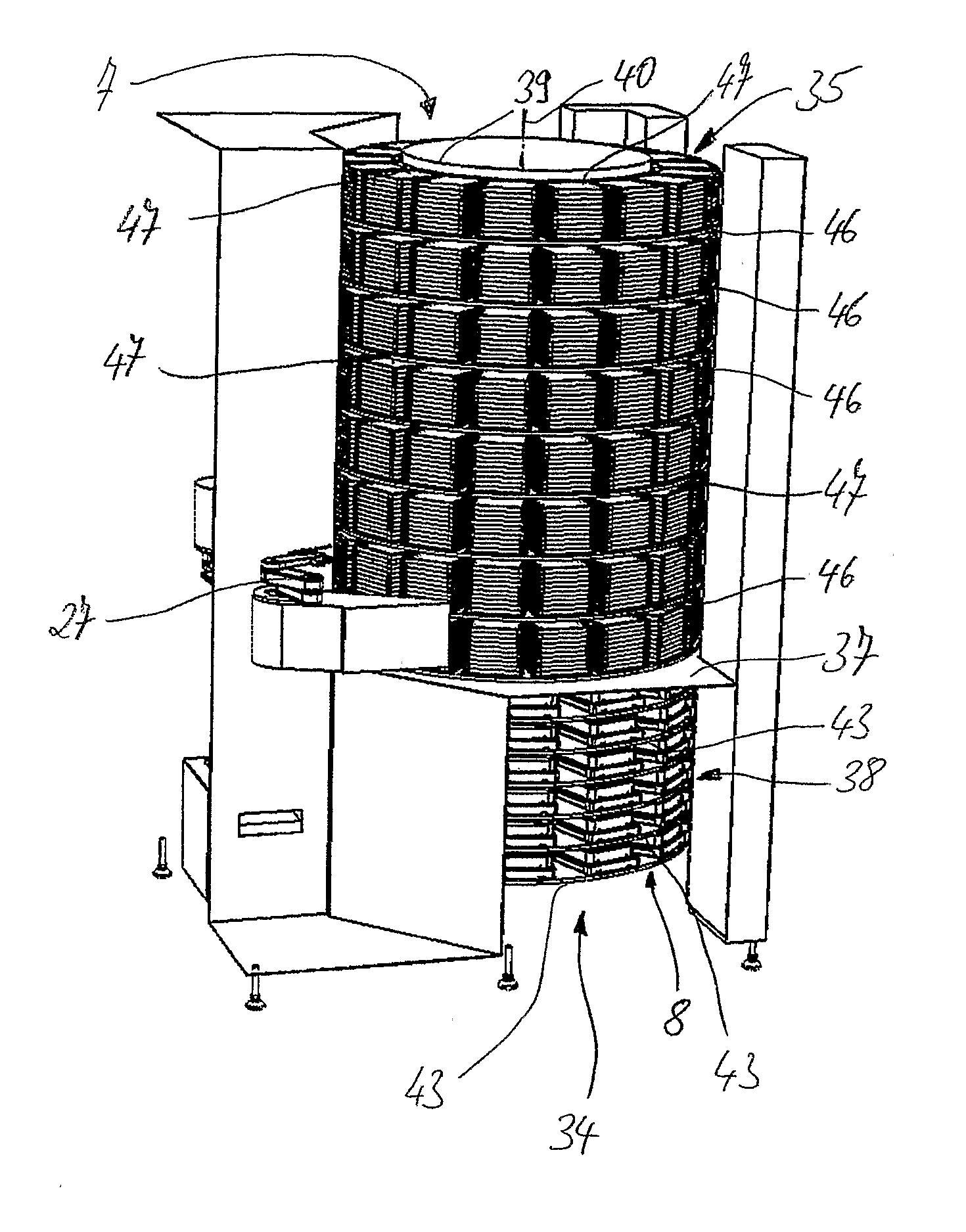 Apparatus for storage of objects from the field of manufacture of electronic components