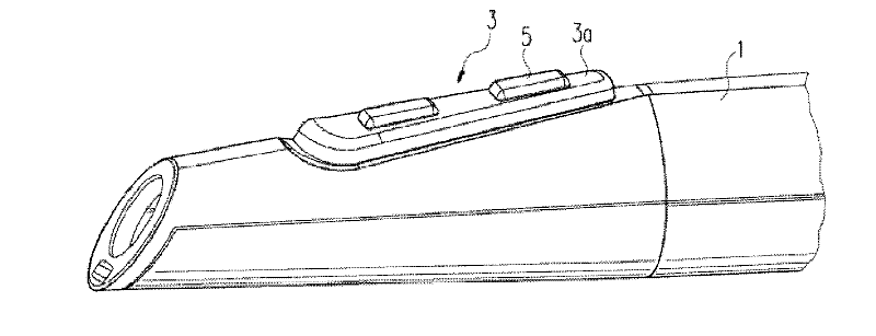 Switching control device and manipulating part for a medical instrument