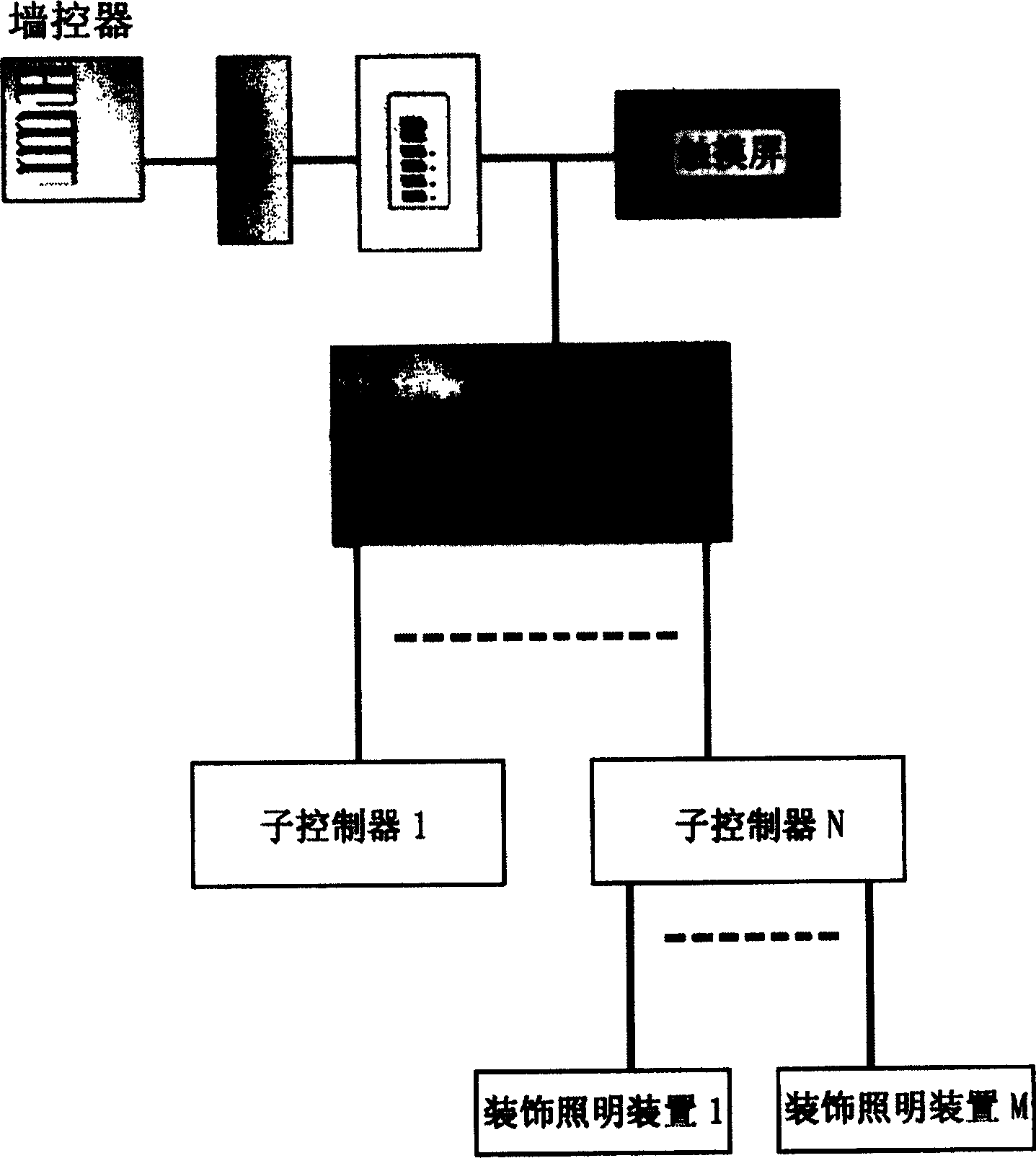 Method of light in building transmitting outside for decorative lightening purpose and its decorative lightening system