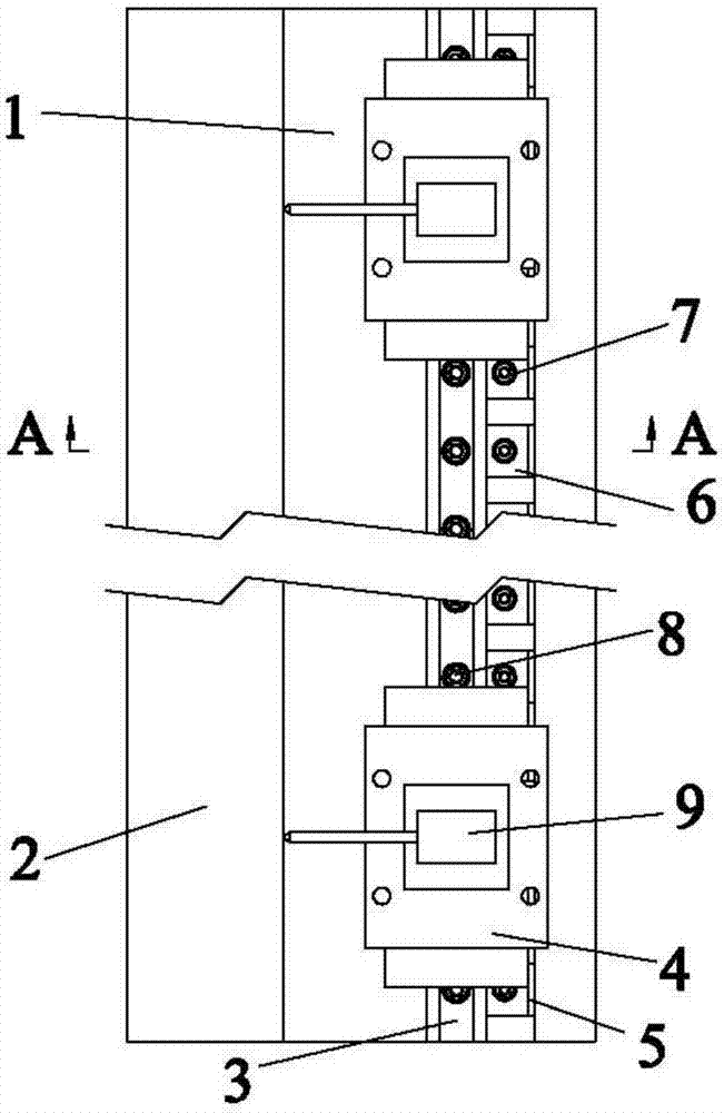 High-precision guide rail straightness calibration structure and method