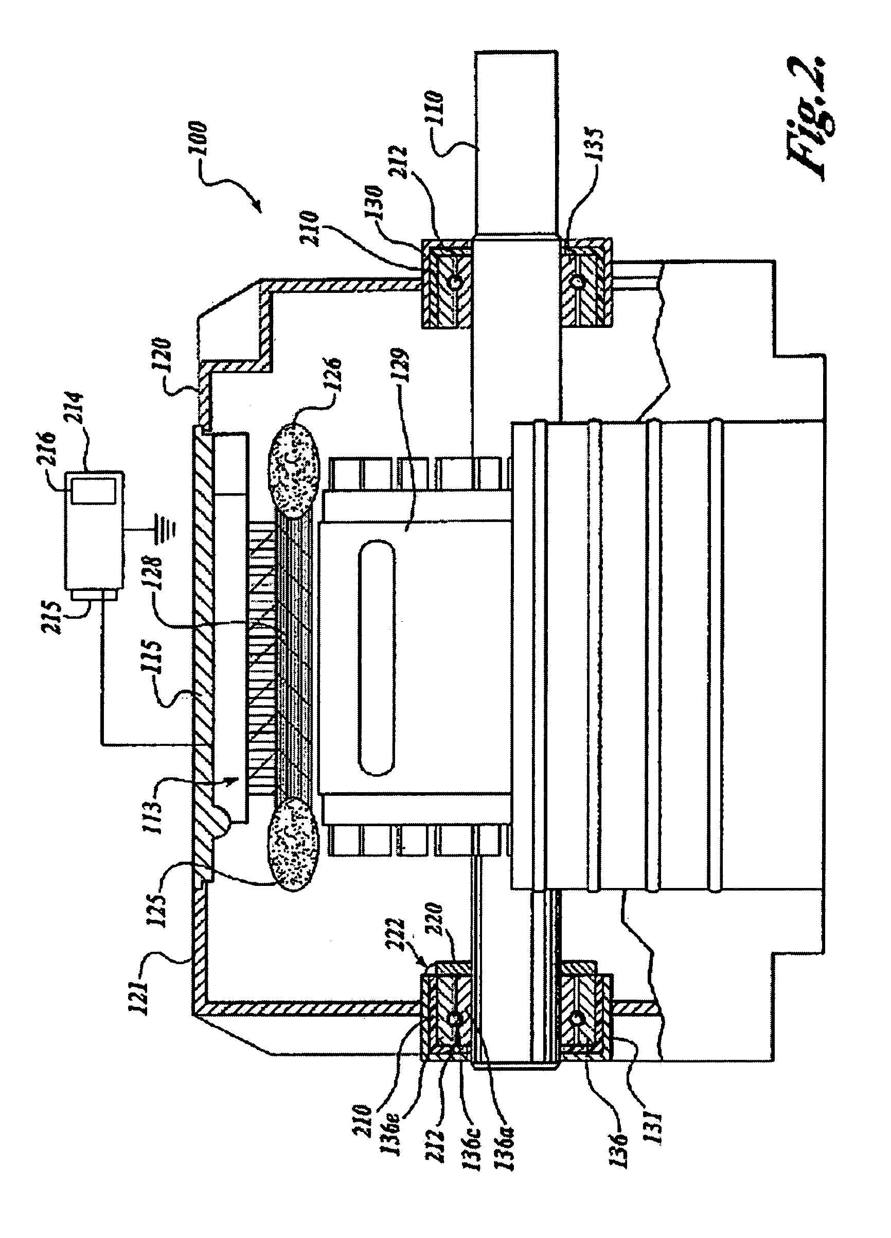 Method and system for reducing bearing fluting in electromechanical machine