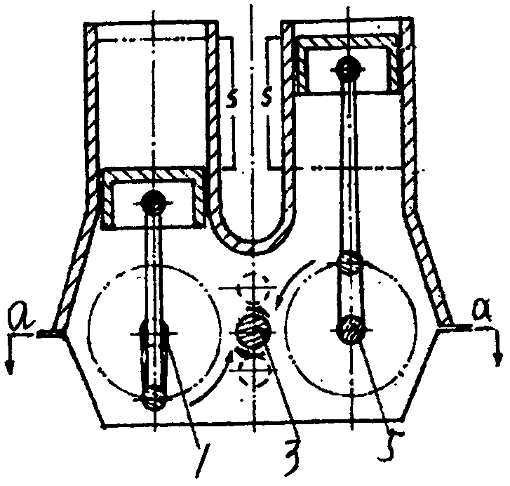 Piston reciprocating tank engine