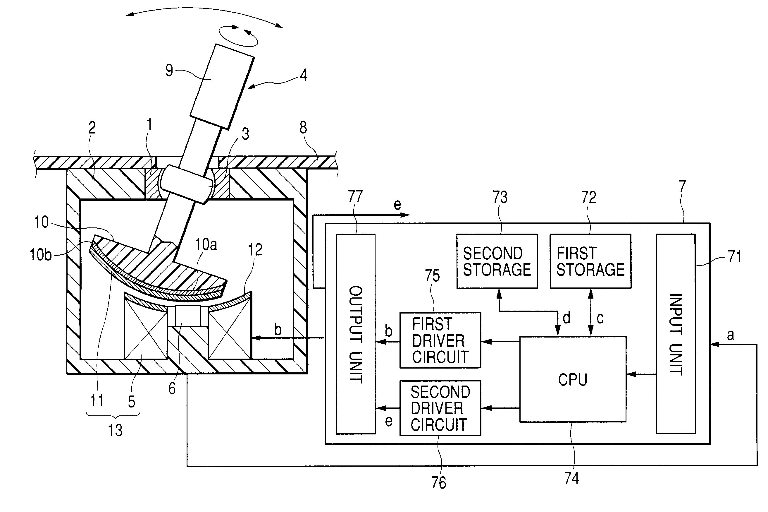 Lever handle type haptic input apparatus equipped with electromagnetic brake