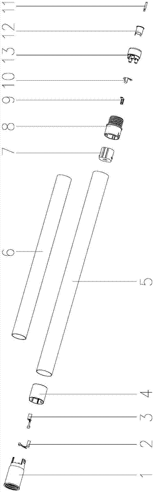 Supporting rod assembly and garment steamer provided with same