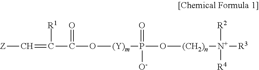 Cross-linked copolymer containing phosphorylcholine monomer and cosmetic composition containing same