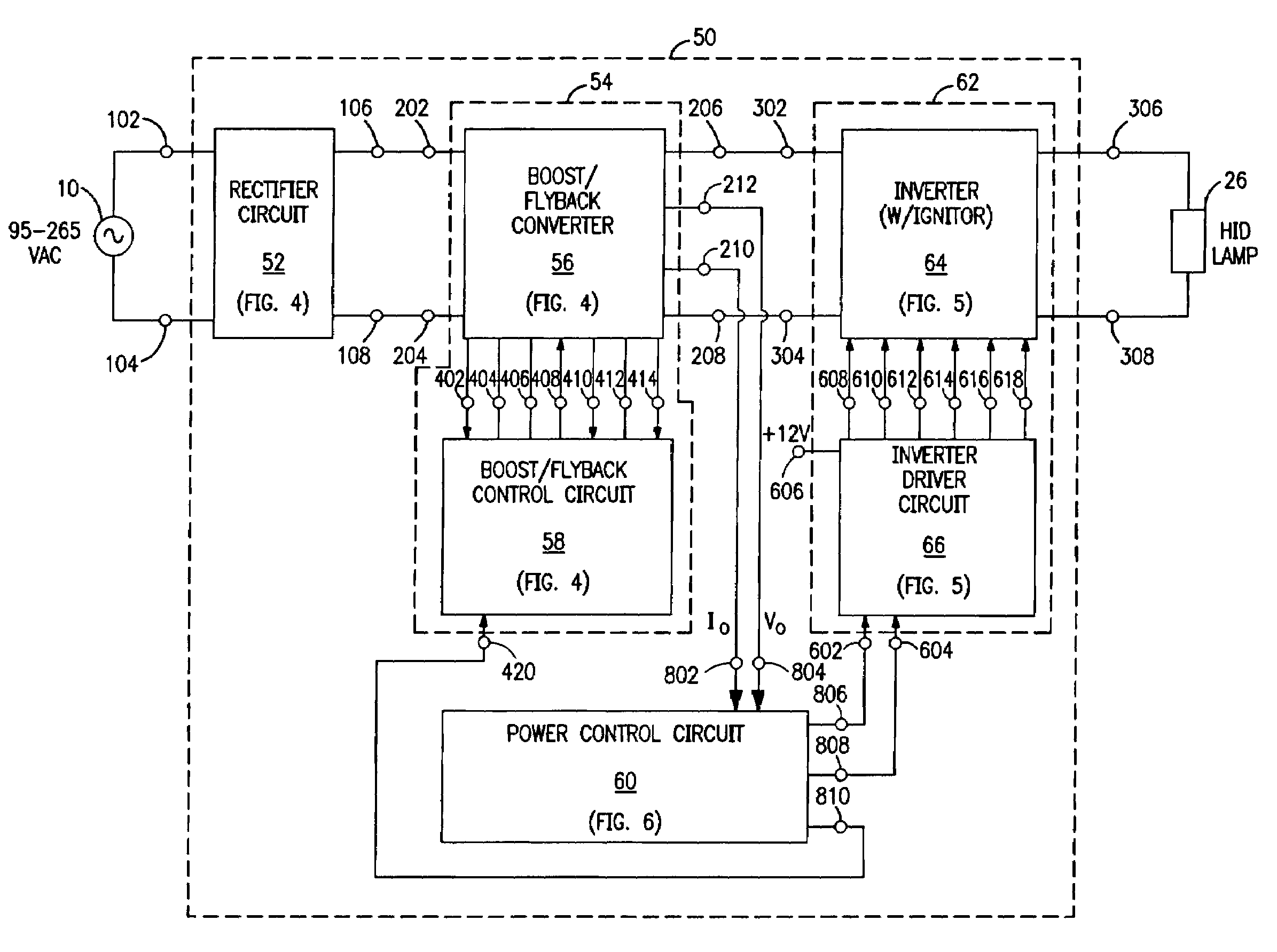 Method and circuit for regulating power in a high intensity discharge lamp
