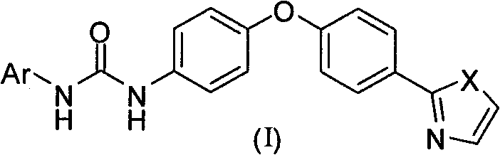 Diaryl urea derivative and application thereof