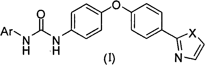 Diaryl urea derivative and application thereof