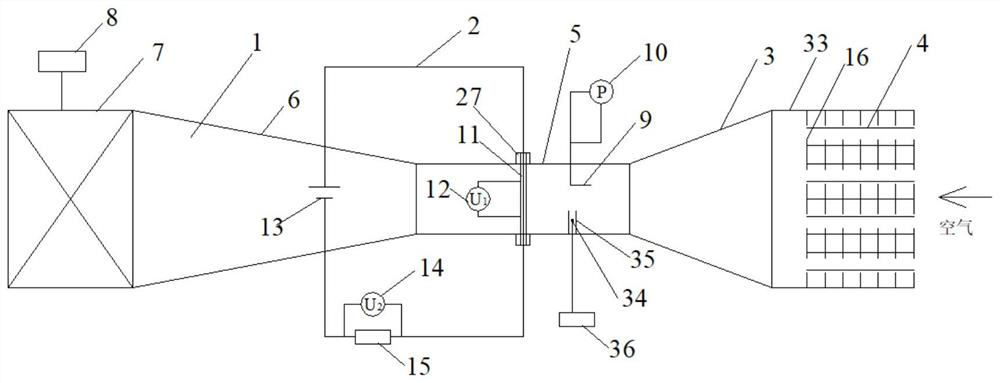 Air cross-swept single-tube forced convection heat transfer teaching experiment device and application method