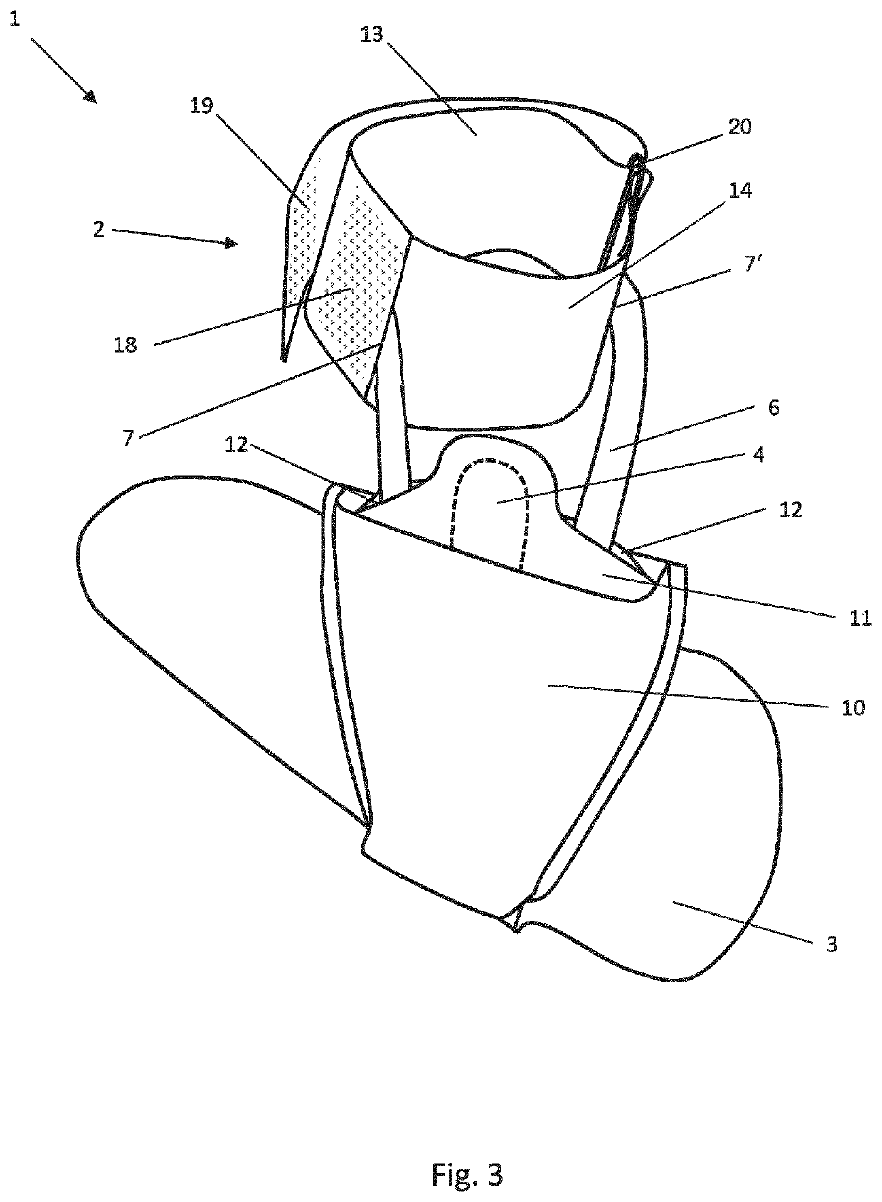 Foot movement limiting device and shoe