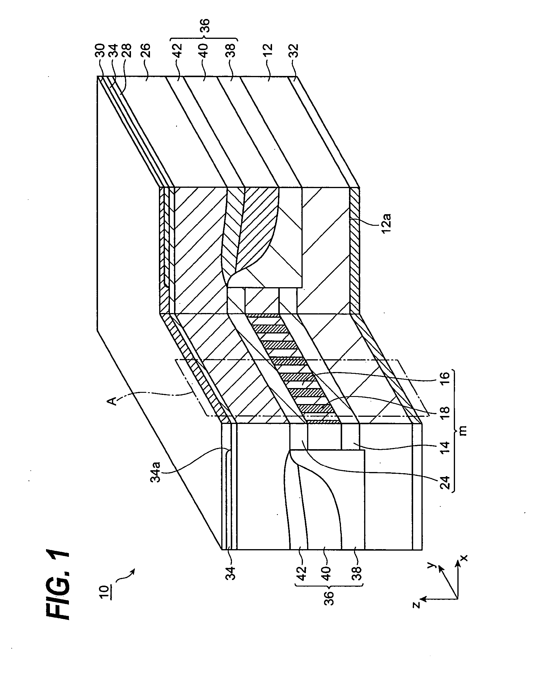 Method for manufacturing a light-emitting device with a periodic structure in an active region