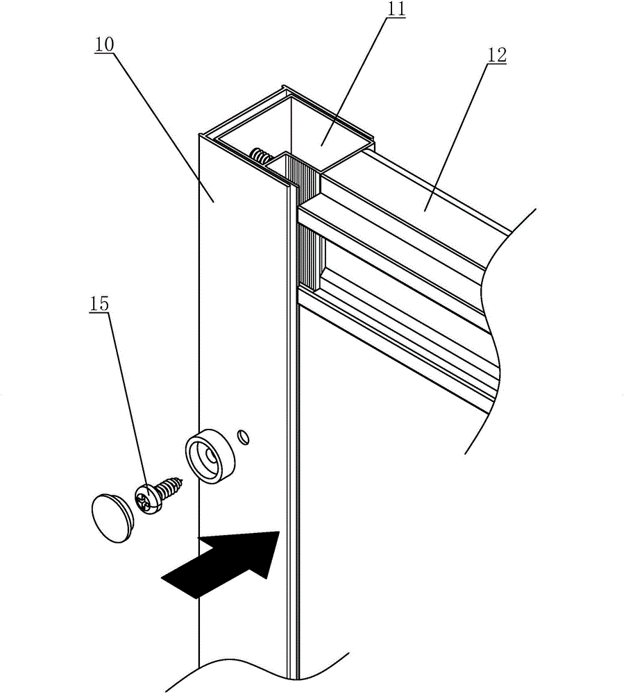 Quickly assembled shower room fixed door mounting structure
