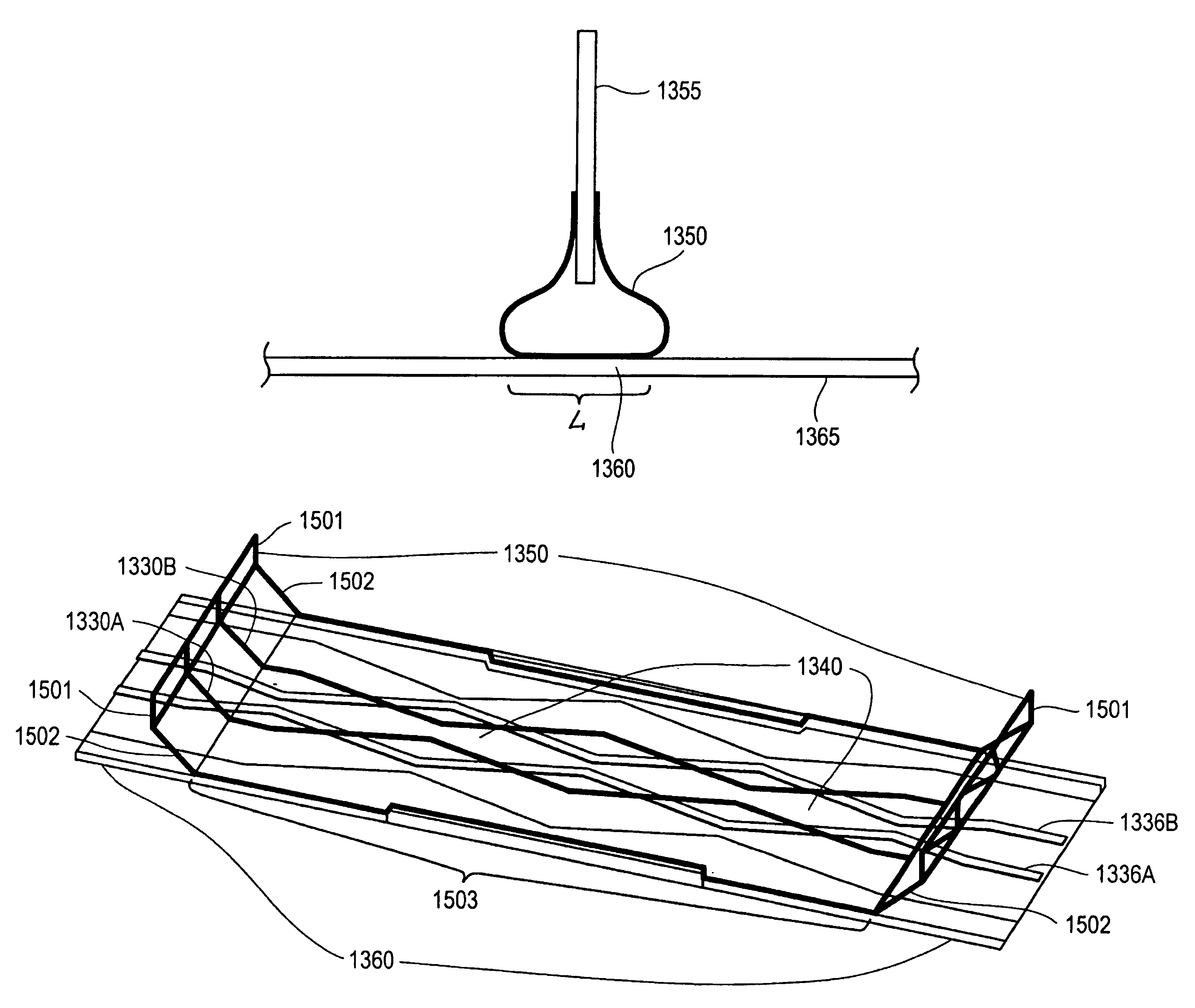 Electromagnetic coupler flexible circuit with a curved coupling portion
