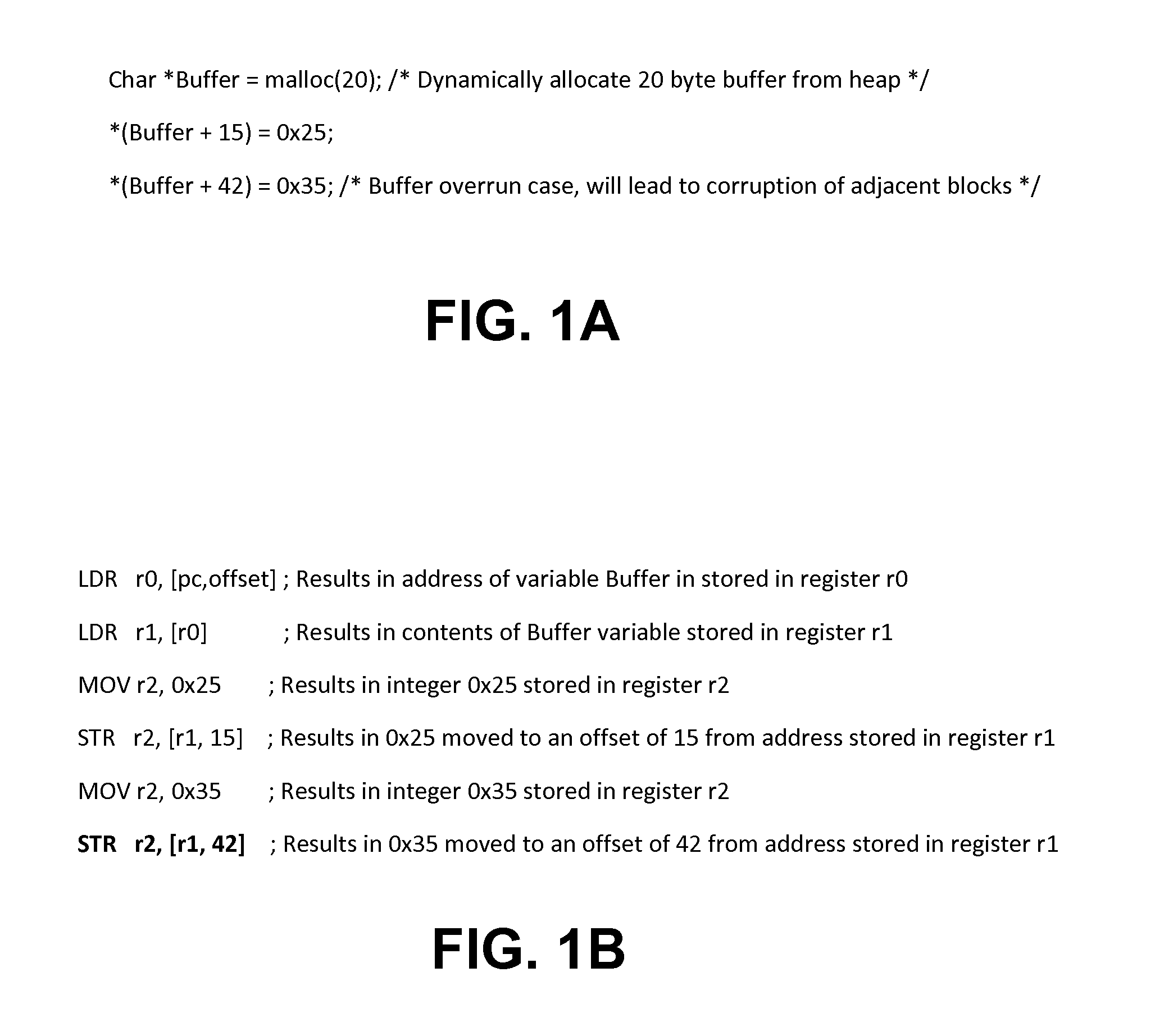 Method and apparatus for realtime detection of heap memory corruption by buffer overruns