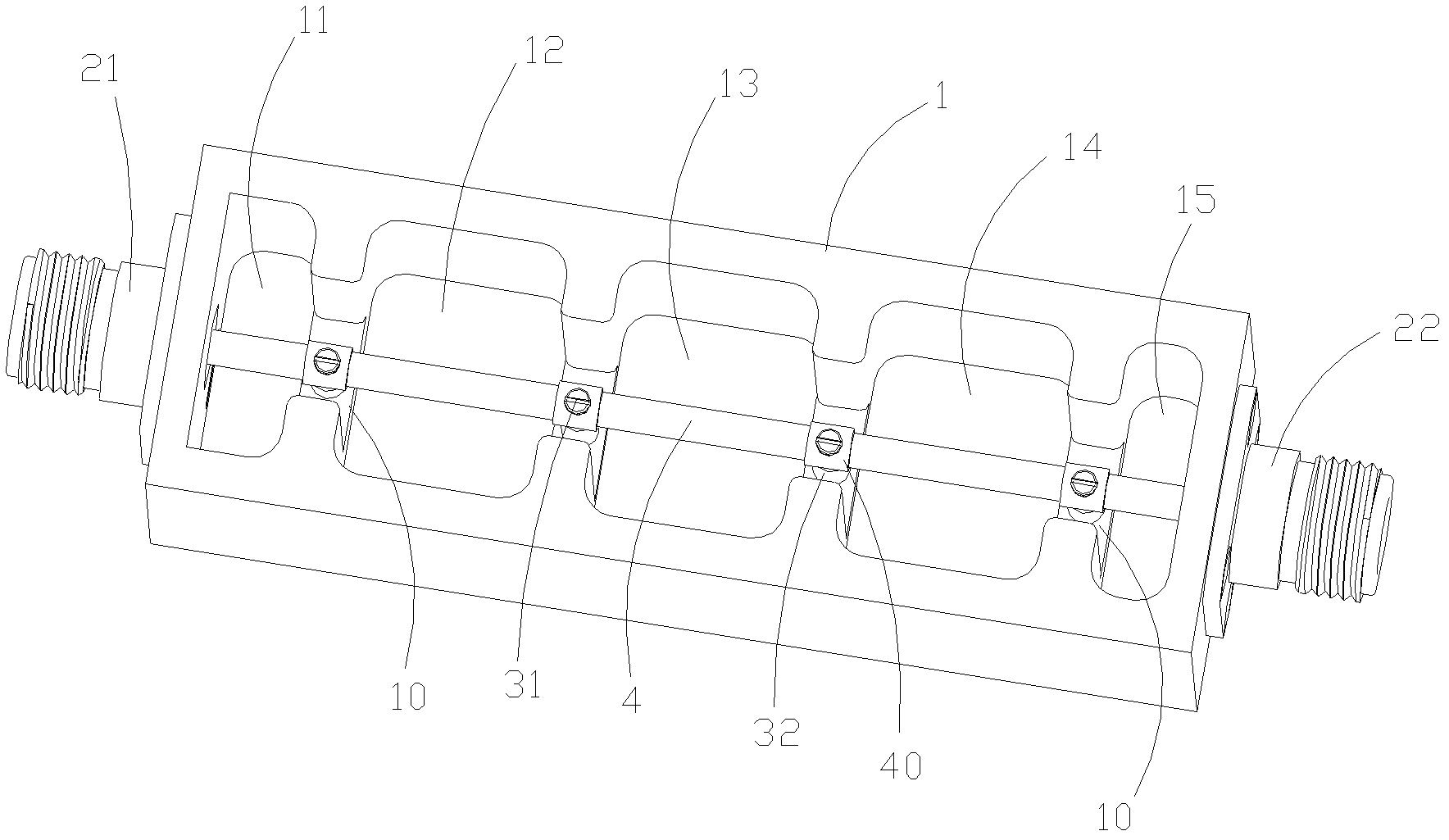 Elliptic function low-path filtering path and communication cavity device adopting same