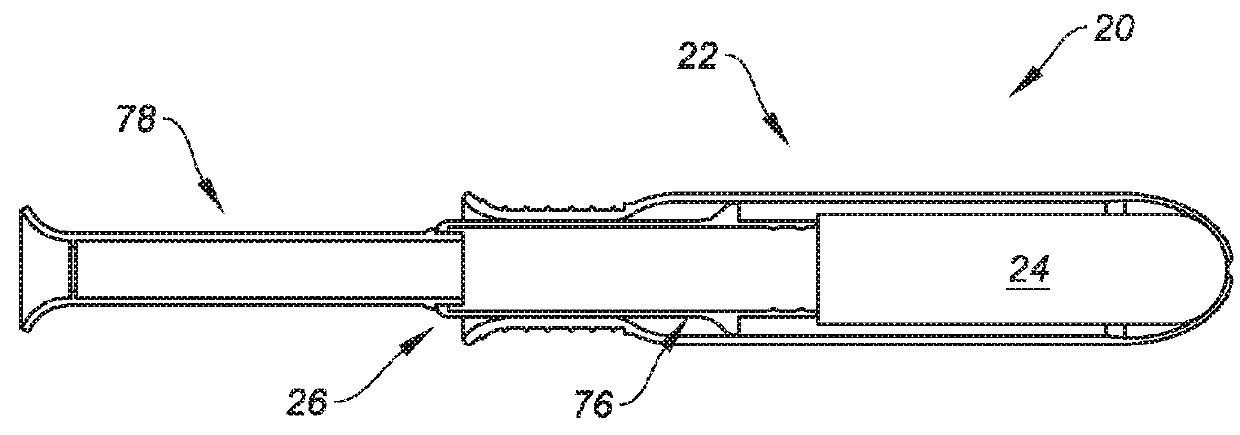 Compact tampon applicator with two-piece plunger