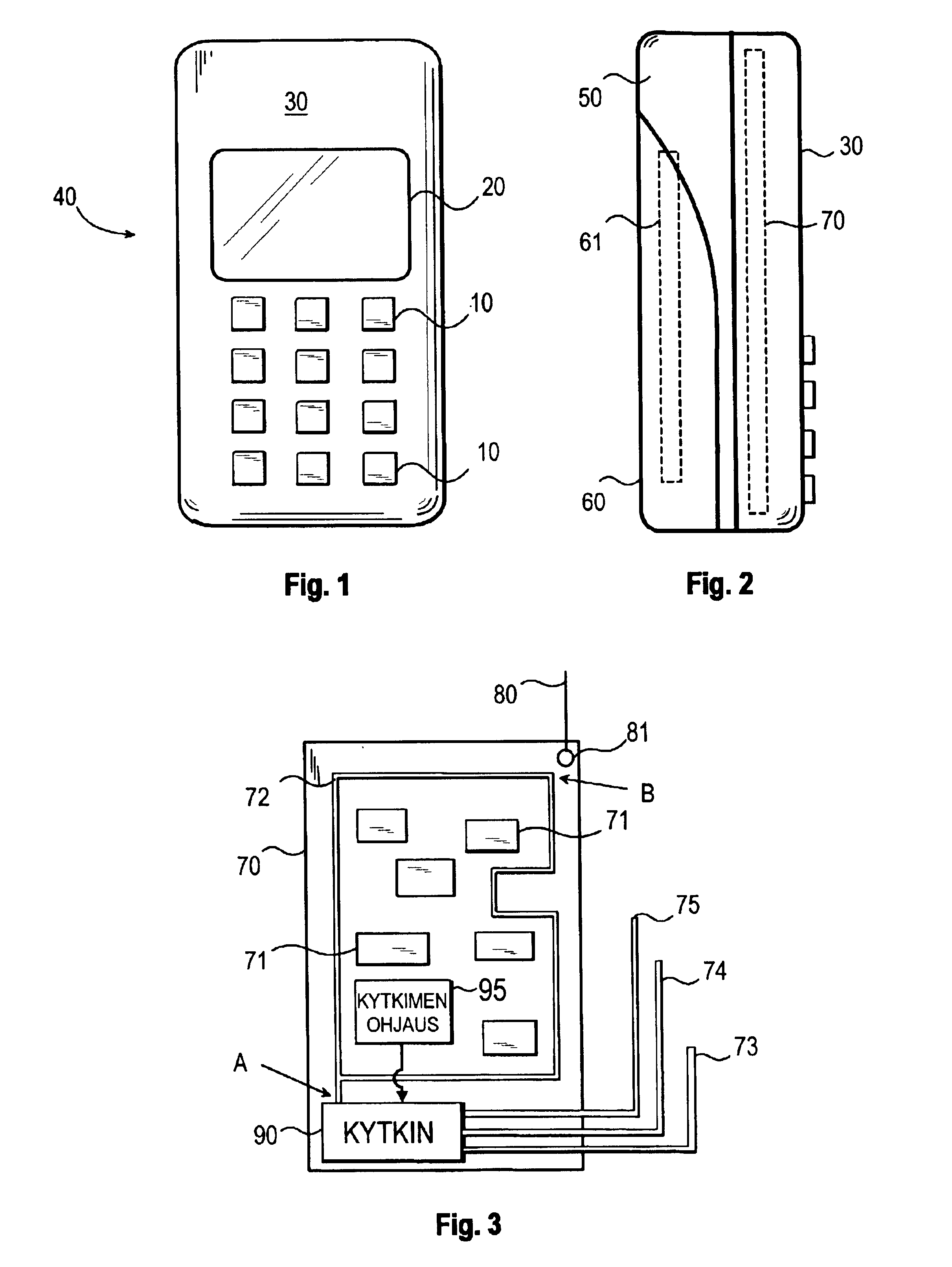 Ground arrangement for a device using wireless data transfer
