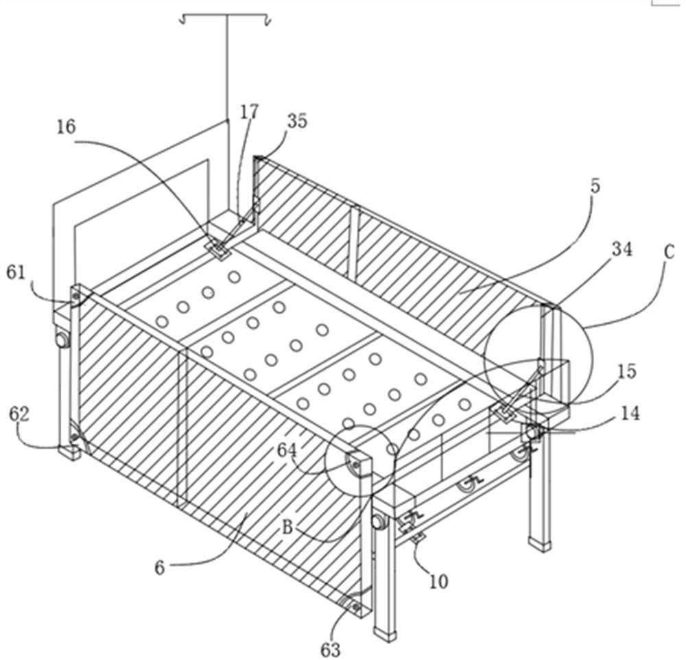 Medical care bed mattress and mattress installation structure thereof