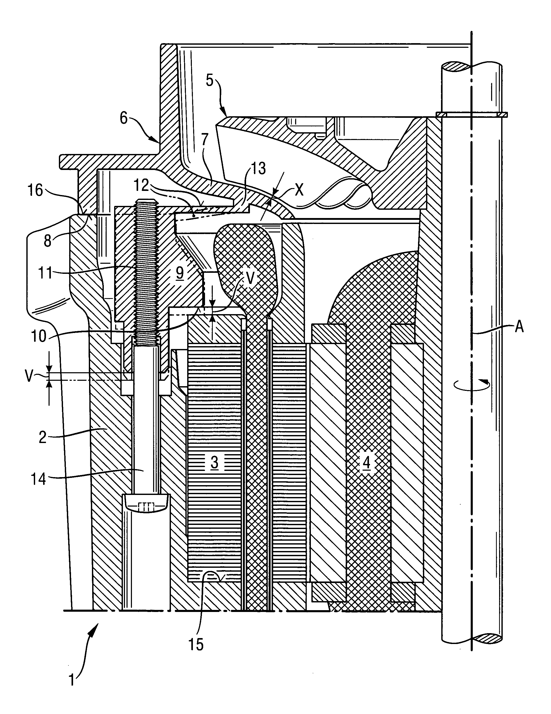 Electric motor with an air duct