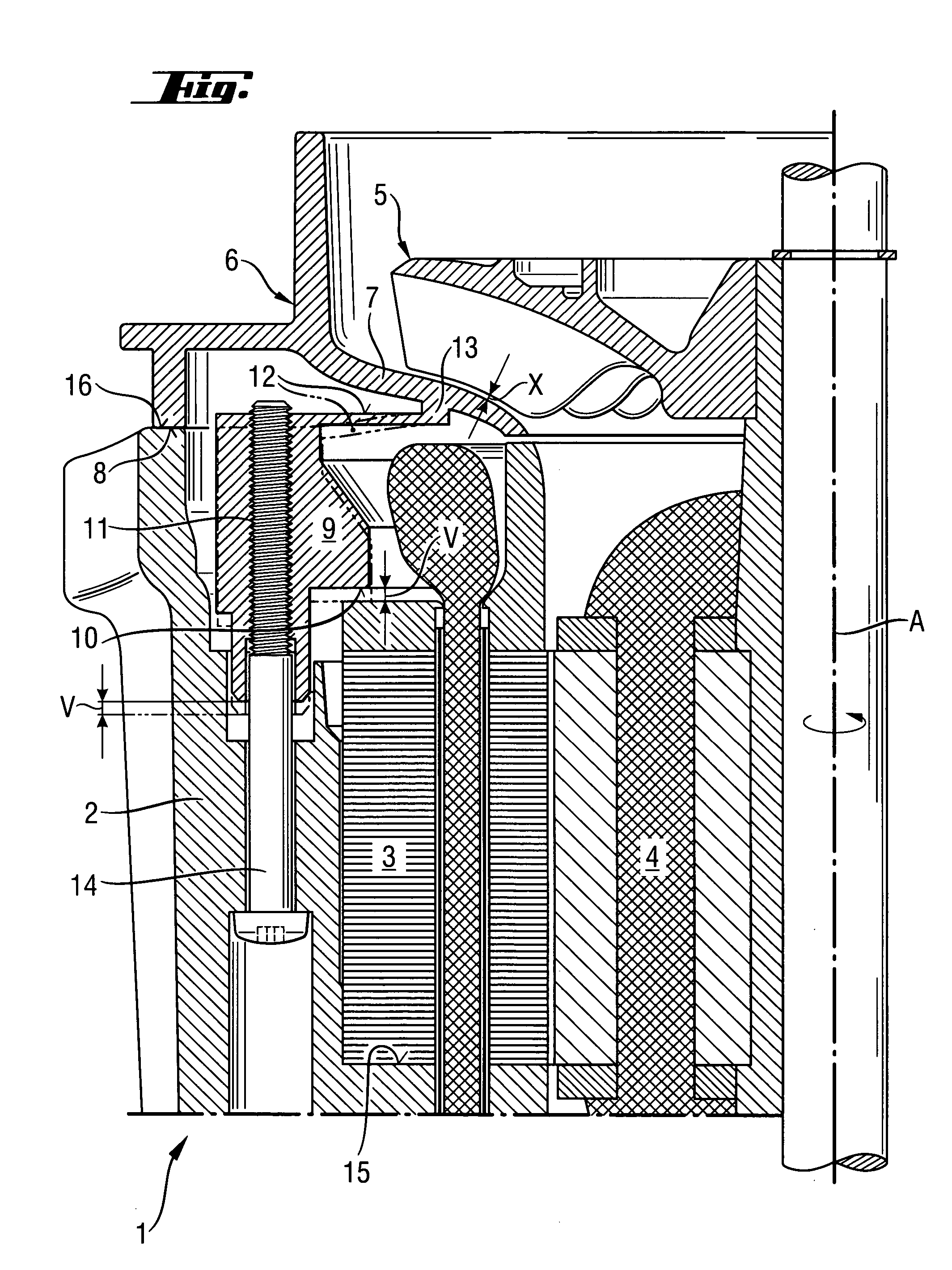 Electric motor with an air duct