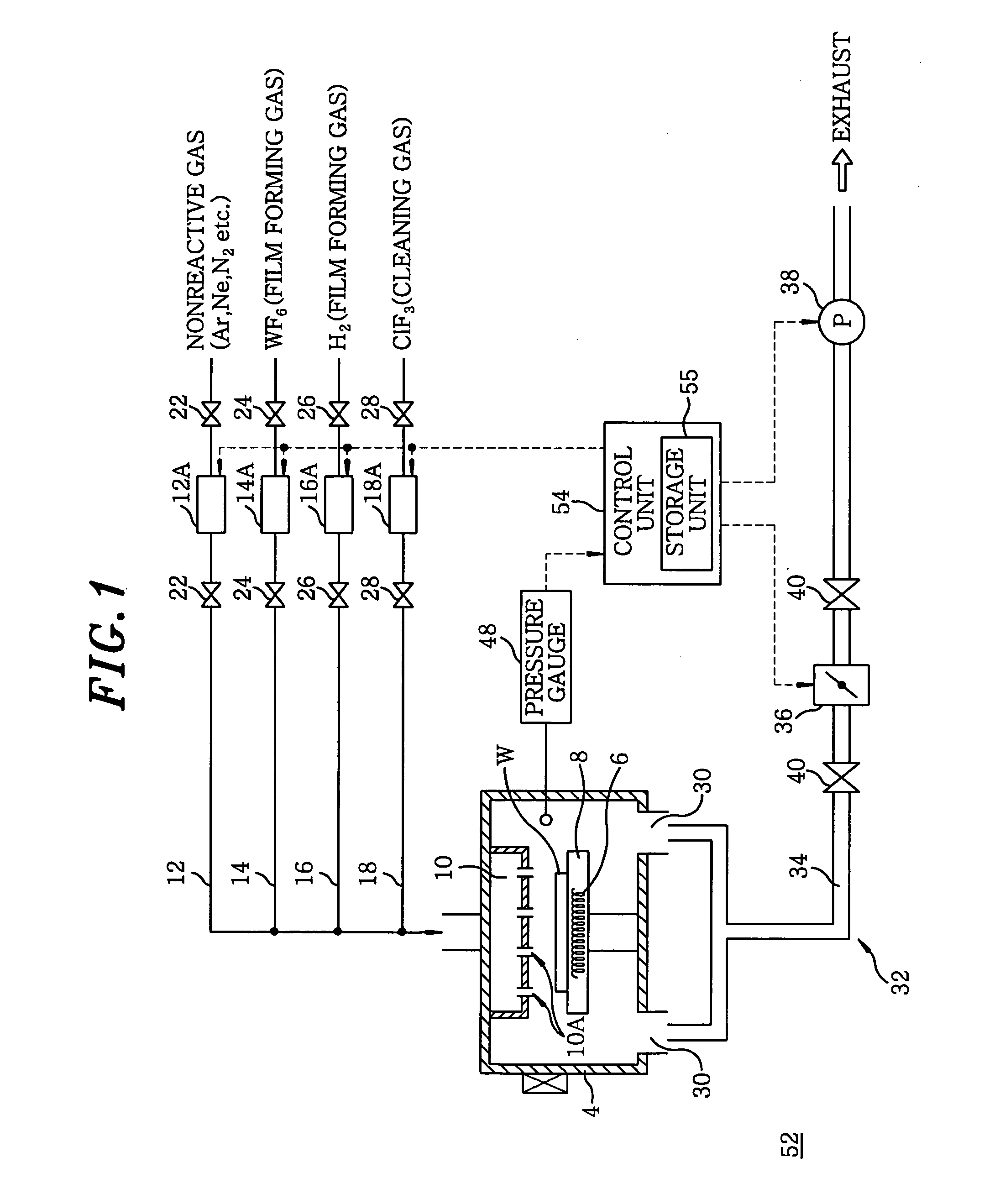 Gas processing apparatus and method and computer storage medium storing program for controlling same