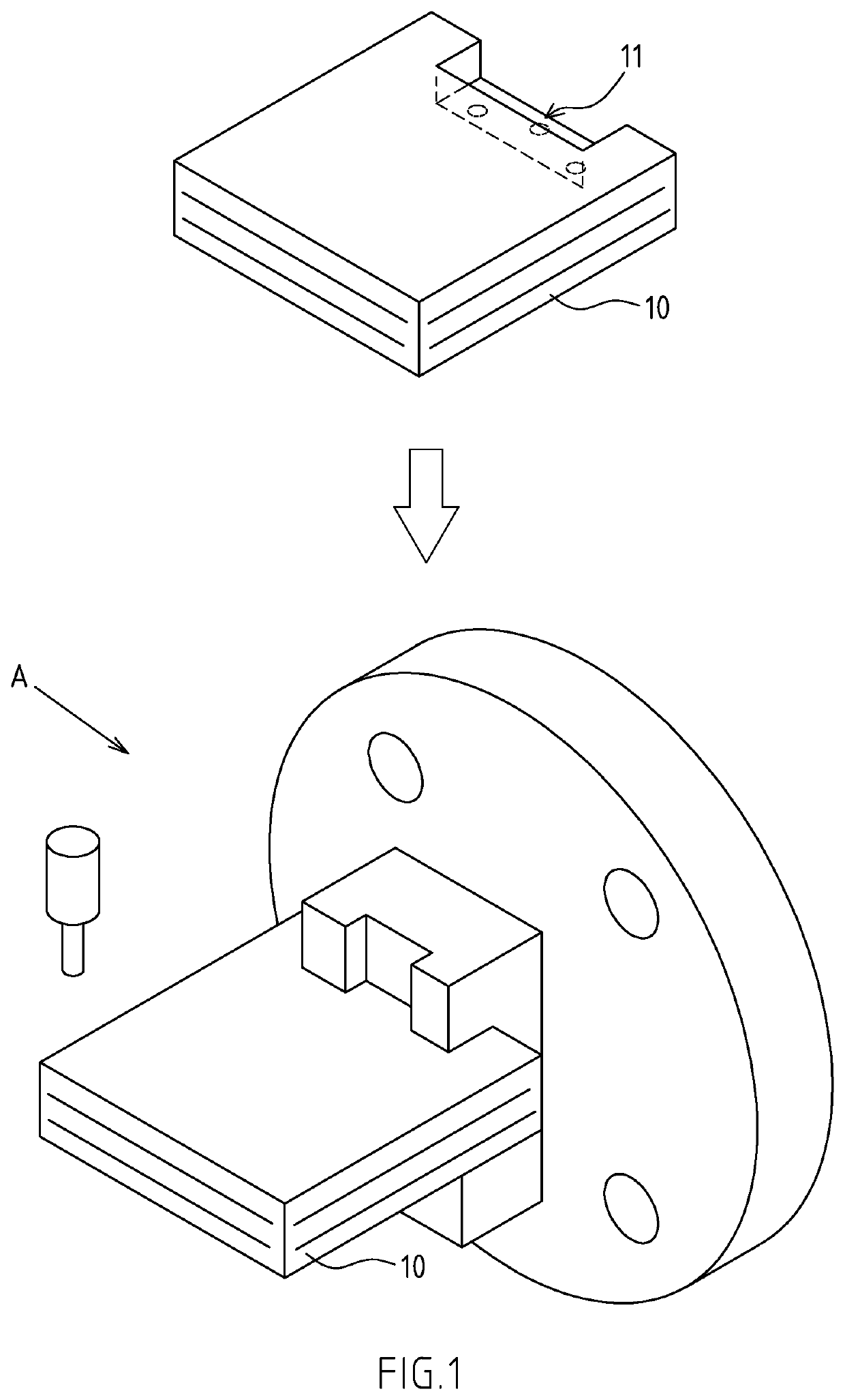 Full denture processing and shaping method and material block thereof
