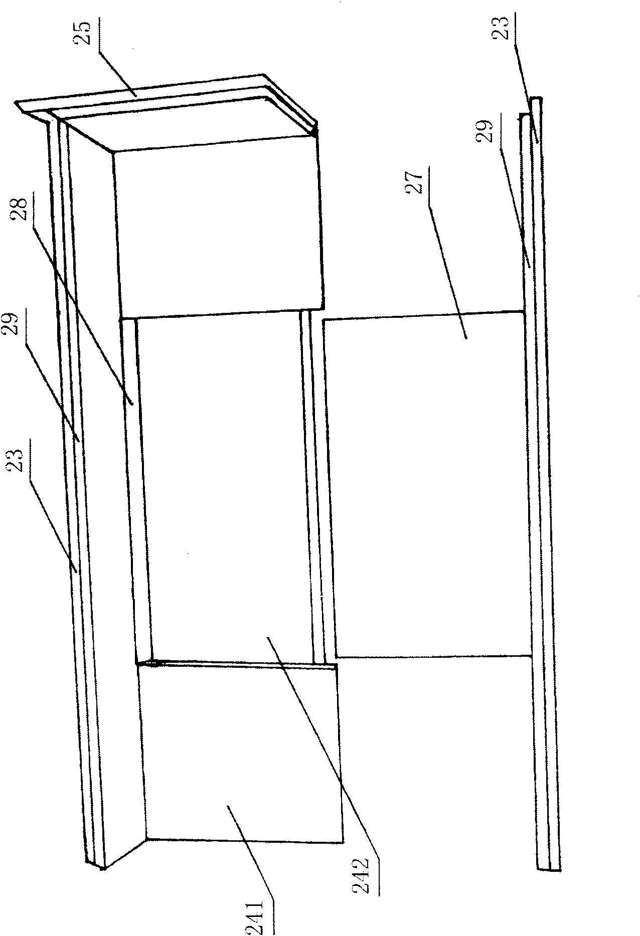 Combined member for packaging plate glass