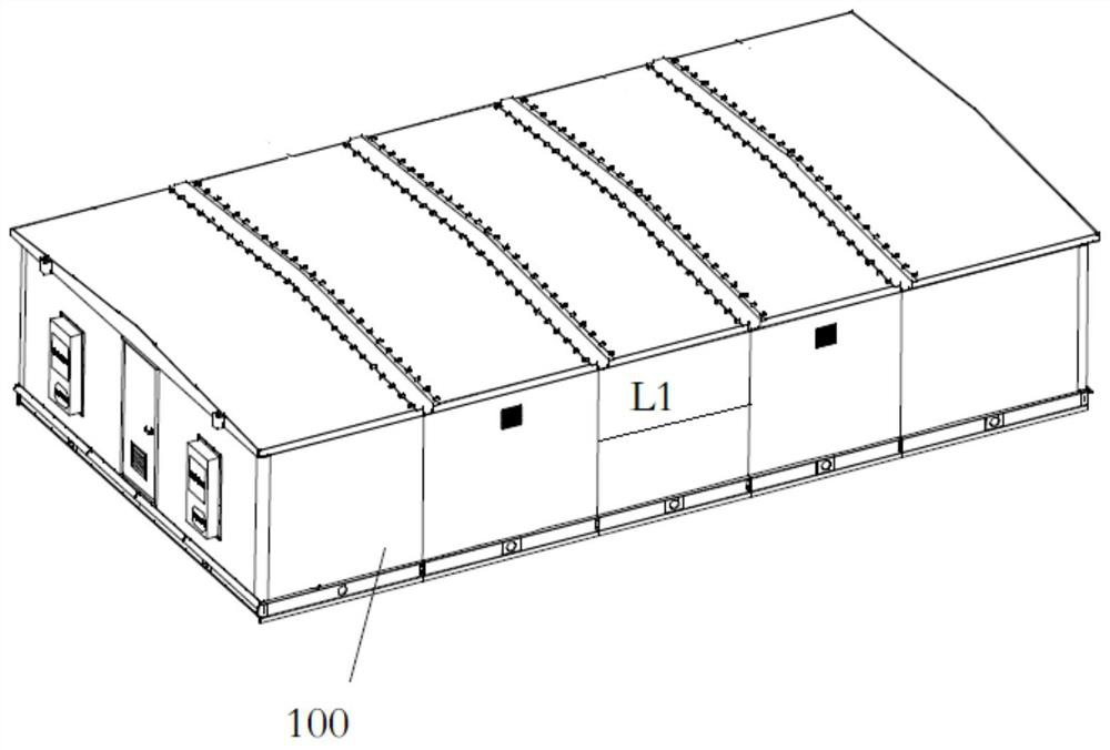 Modularized primary and secondary equipment double-layer prefabricated cabin
