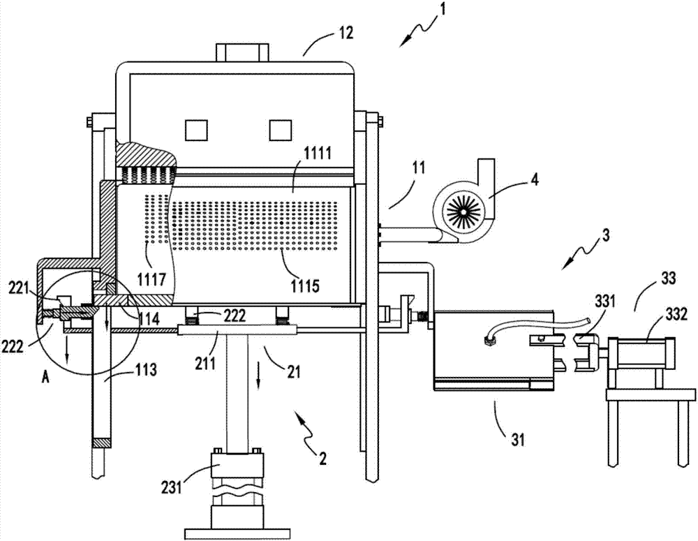 Liftable cleaning type dyeing equipment