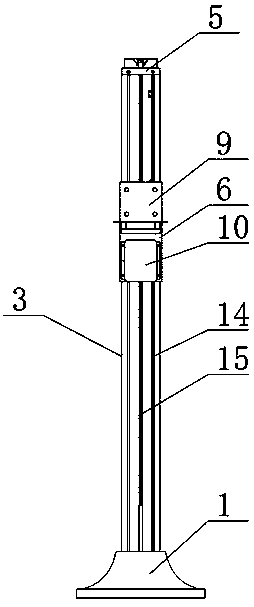 Standing column lifting mechanism for building spraying manipulator
