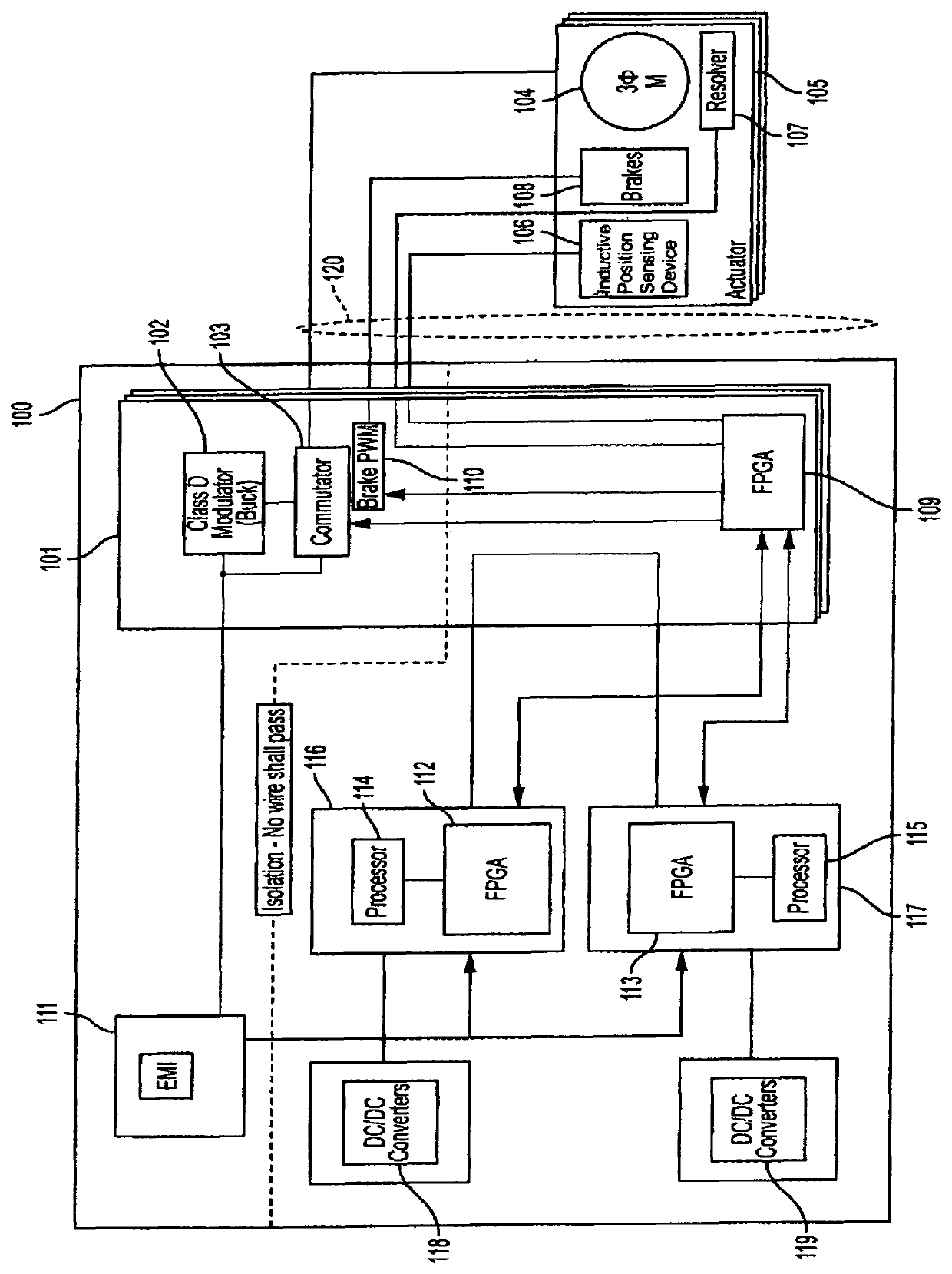 Robot electronics unit (REU) motor controller board (MCB)