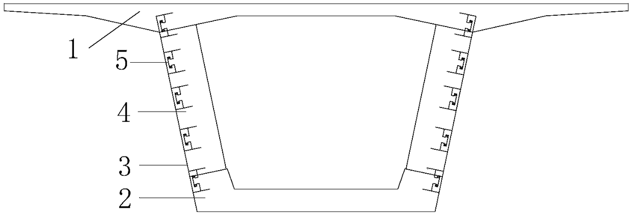 Corrugated steel web plate and lining concrete connecting system, bridge and method