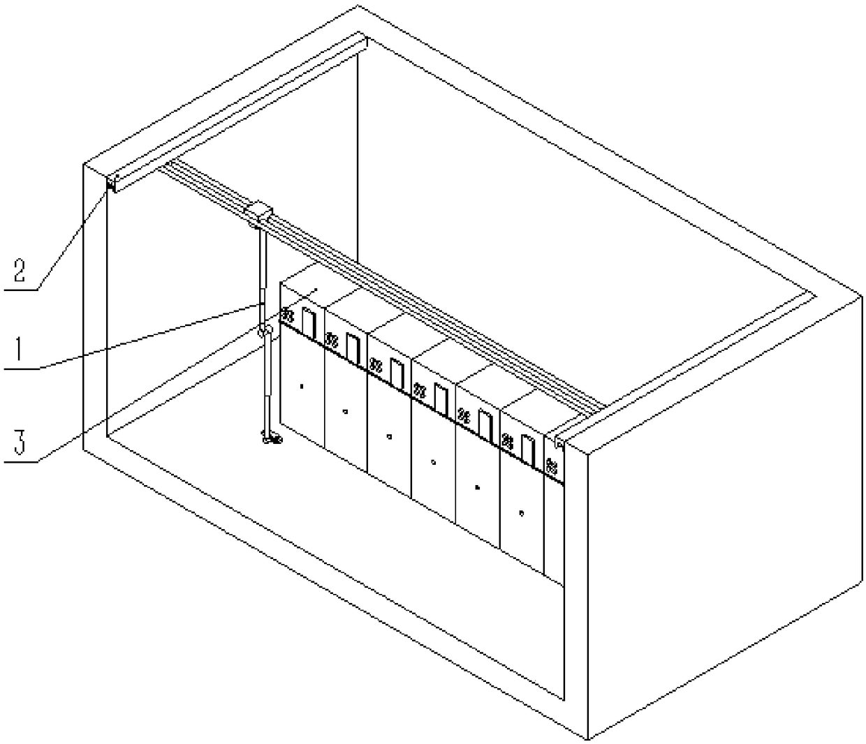 Transformer substation indoor detecting robot with linear motor and method