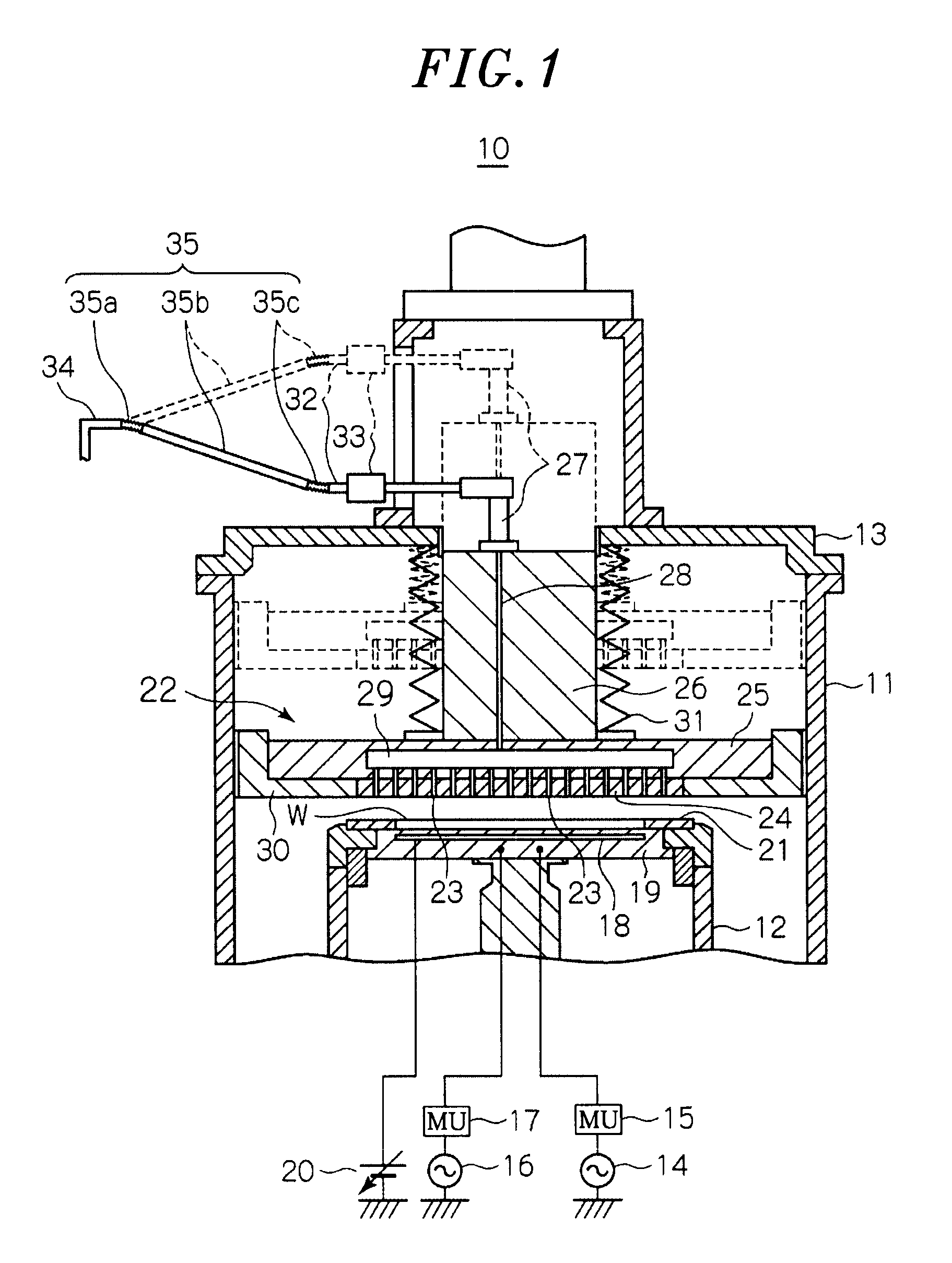 Movable gas introduction structure and substrate processing apparatus having same
