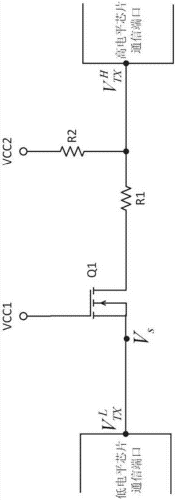 Multi-host communication method and device for battery management system based on level migration