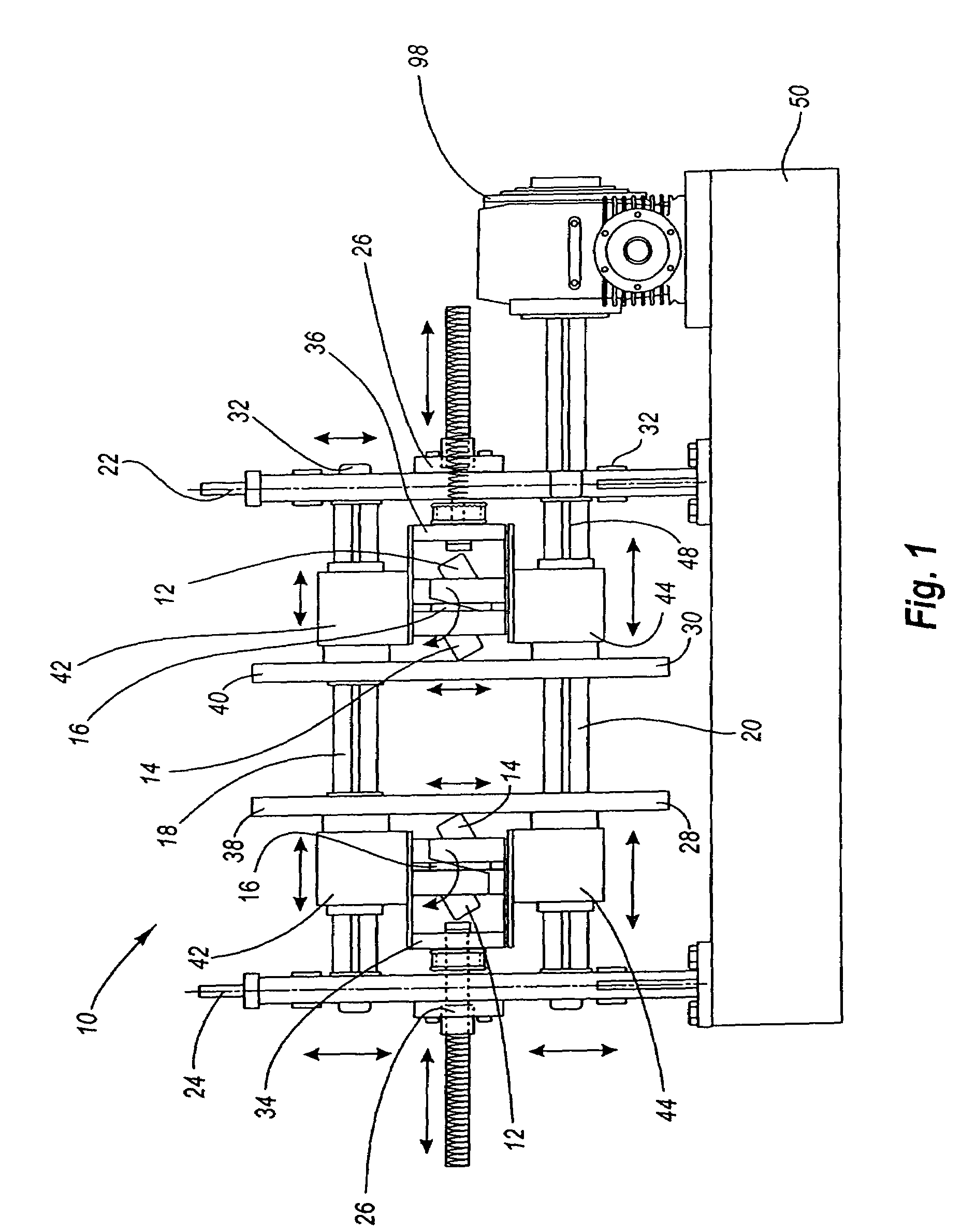 Adjustable multi-axial roll former