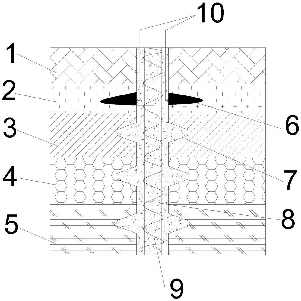 Supporting disc pile for soft stratum filled with sea and construction method thereof