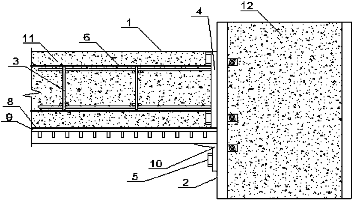 A beamless hollow floor-cavity concrete-filled steel tube shear wall composite structure system and method