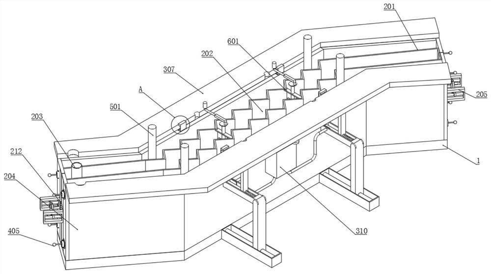 Assembled prefabricated stair and preparation device thereof