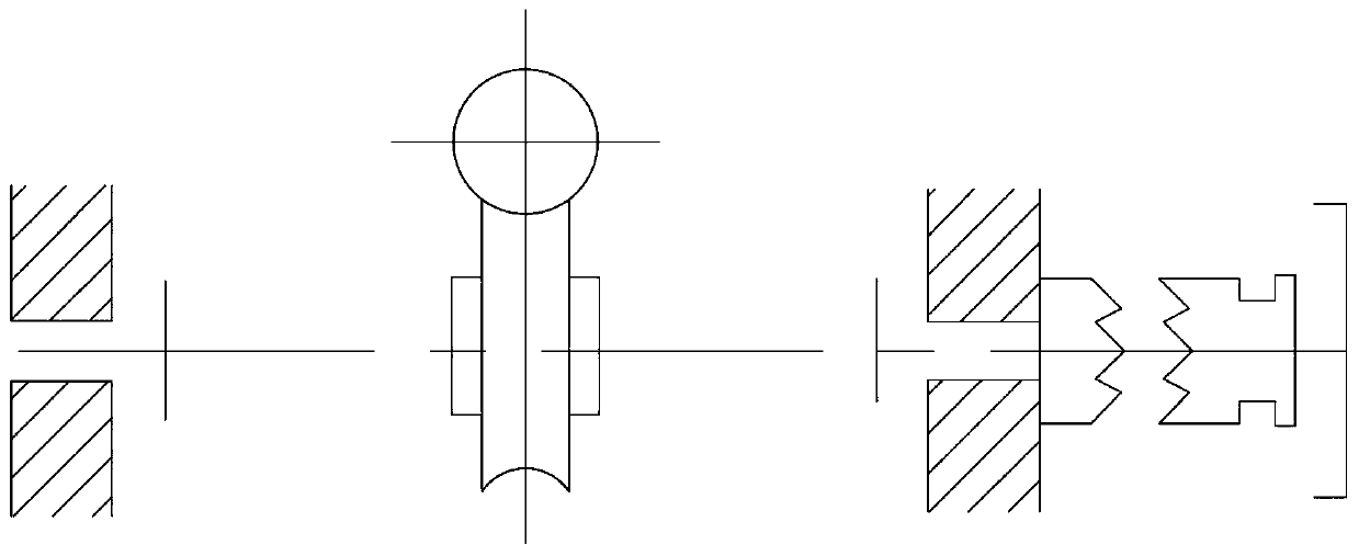 Novel semi-automatic feed mechanism of threading machine