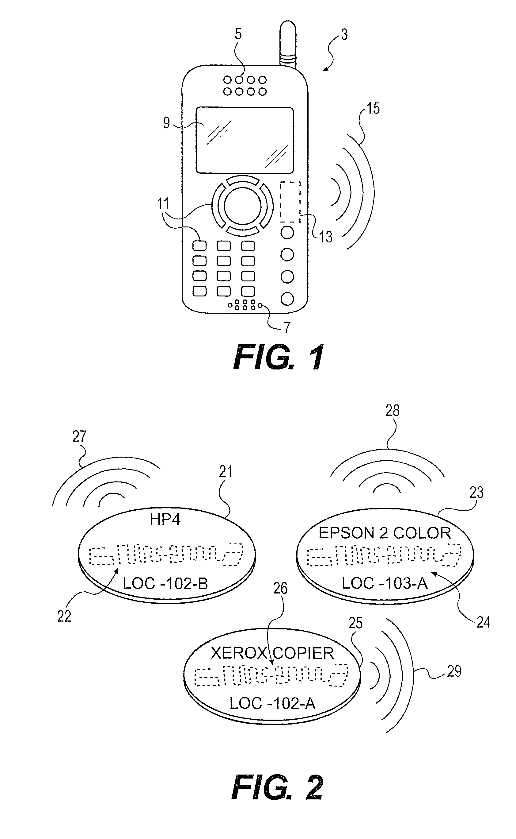 Mobile communication device with interrogator to interact with tags