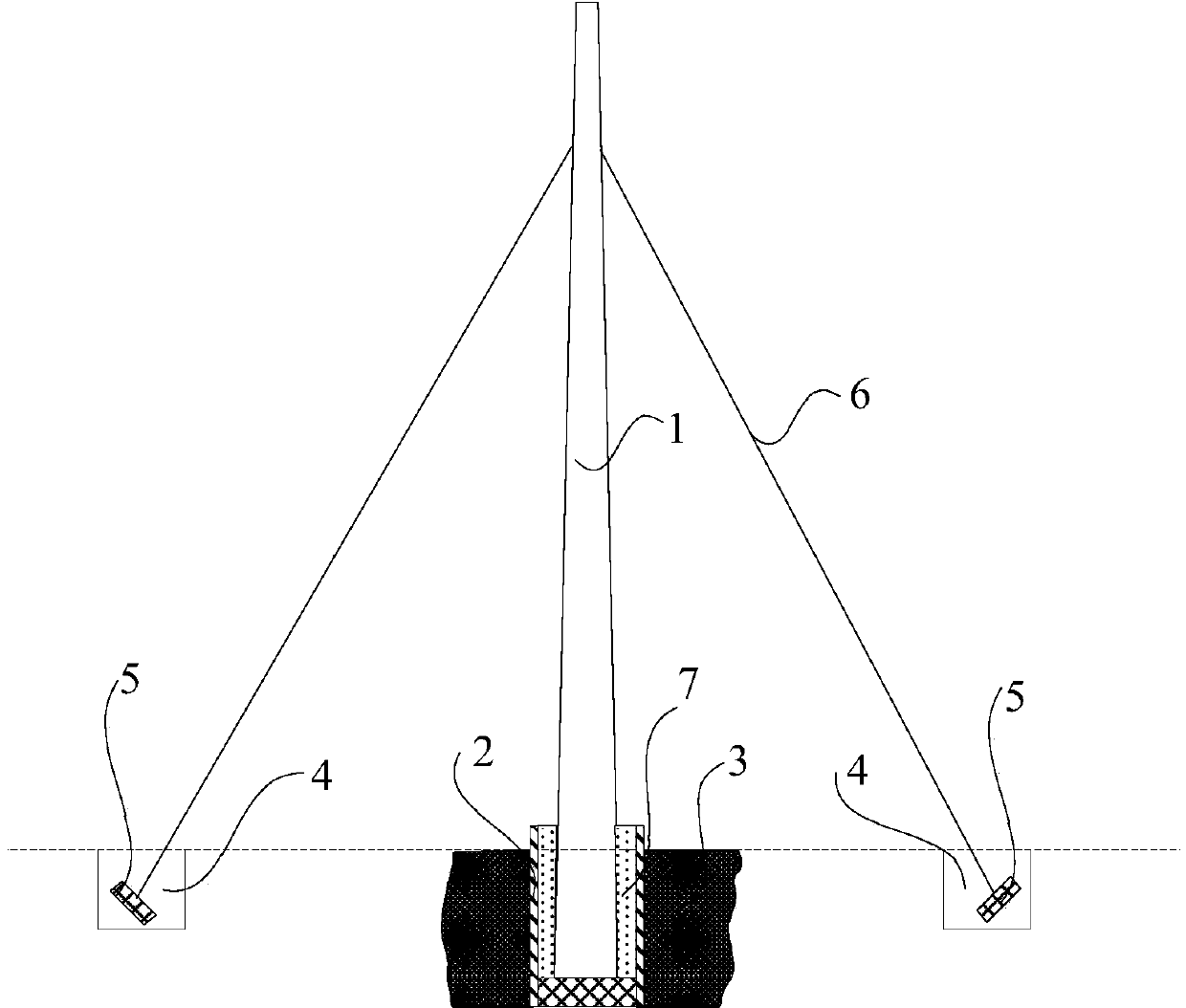 Method for fixing electric pole