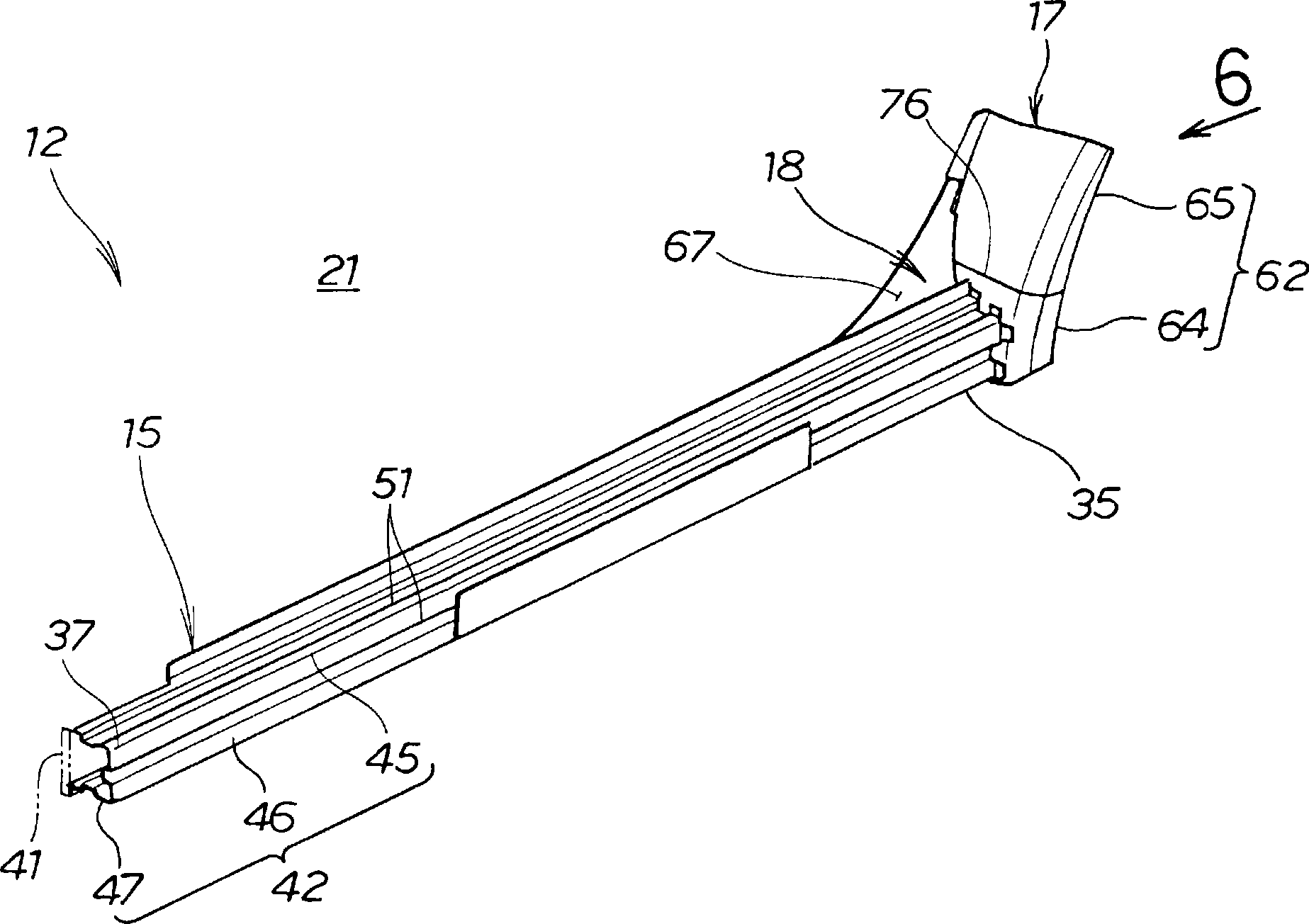 Structure for side section of vehicle body