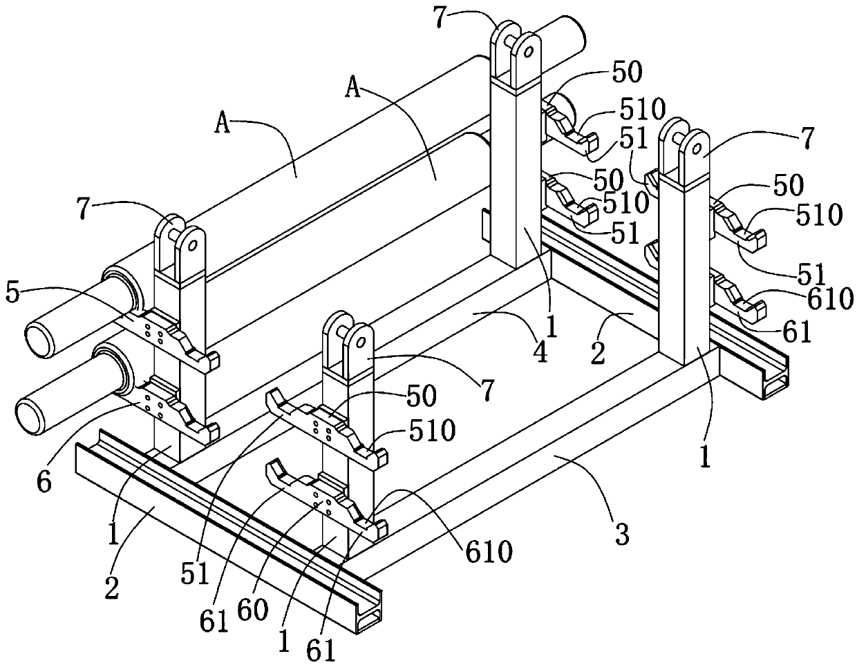 Work roll storage bracket