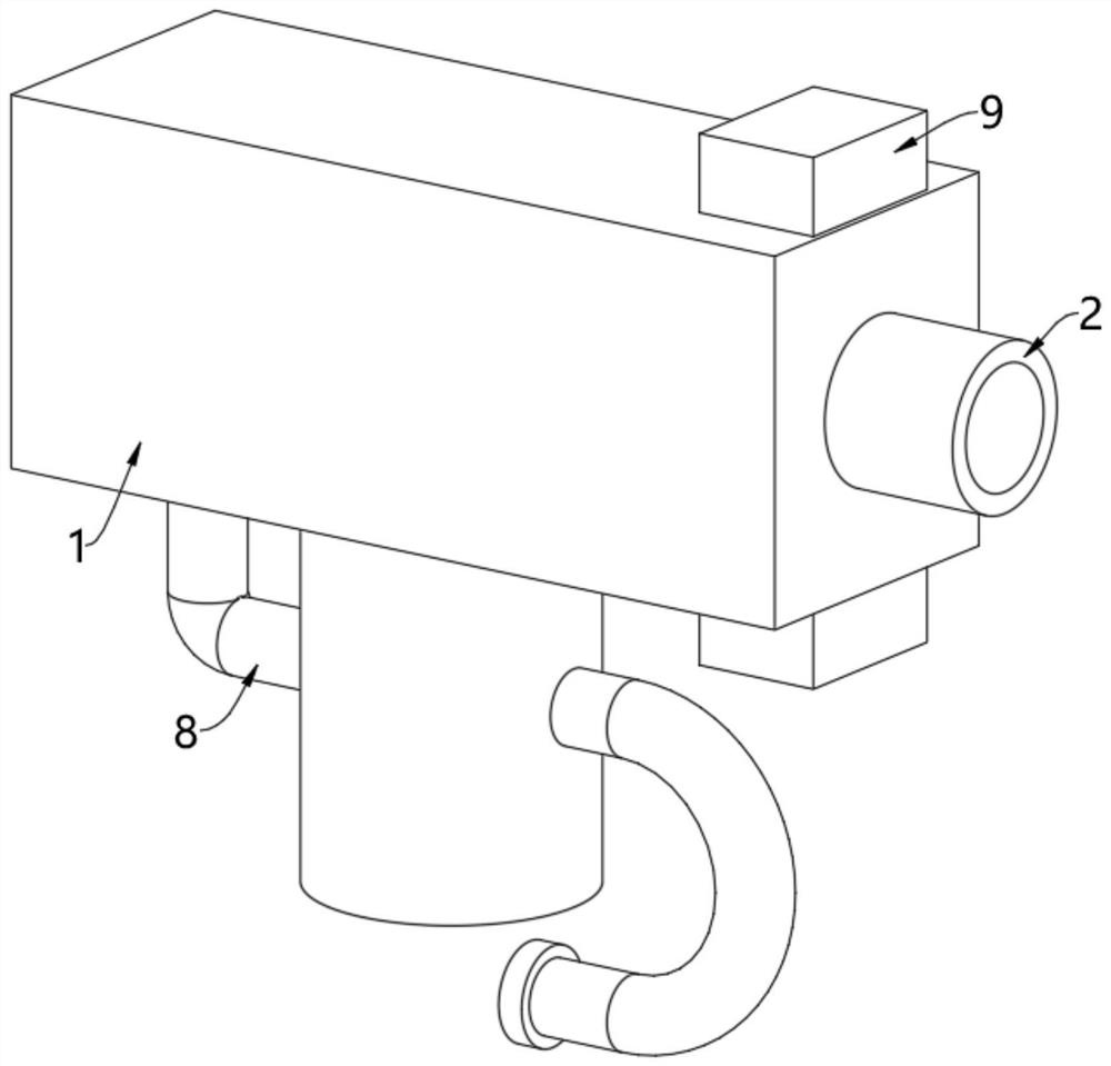 Automobile tail gas discharging and filtering device with automatic cleaning function