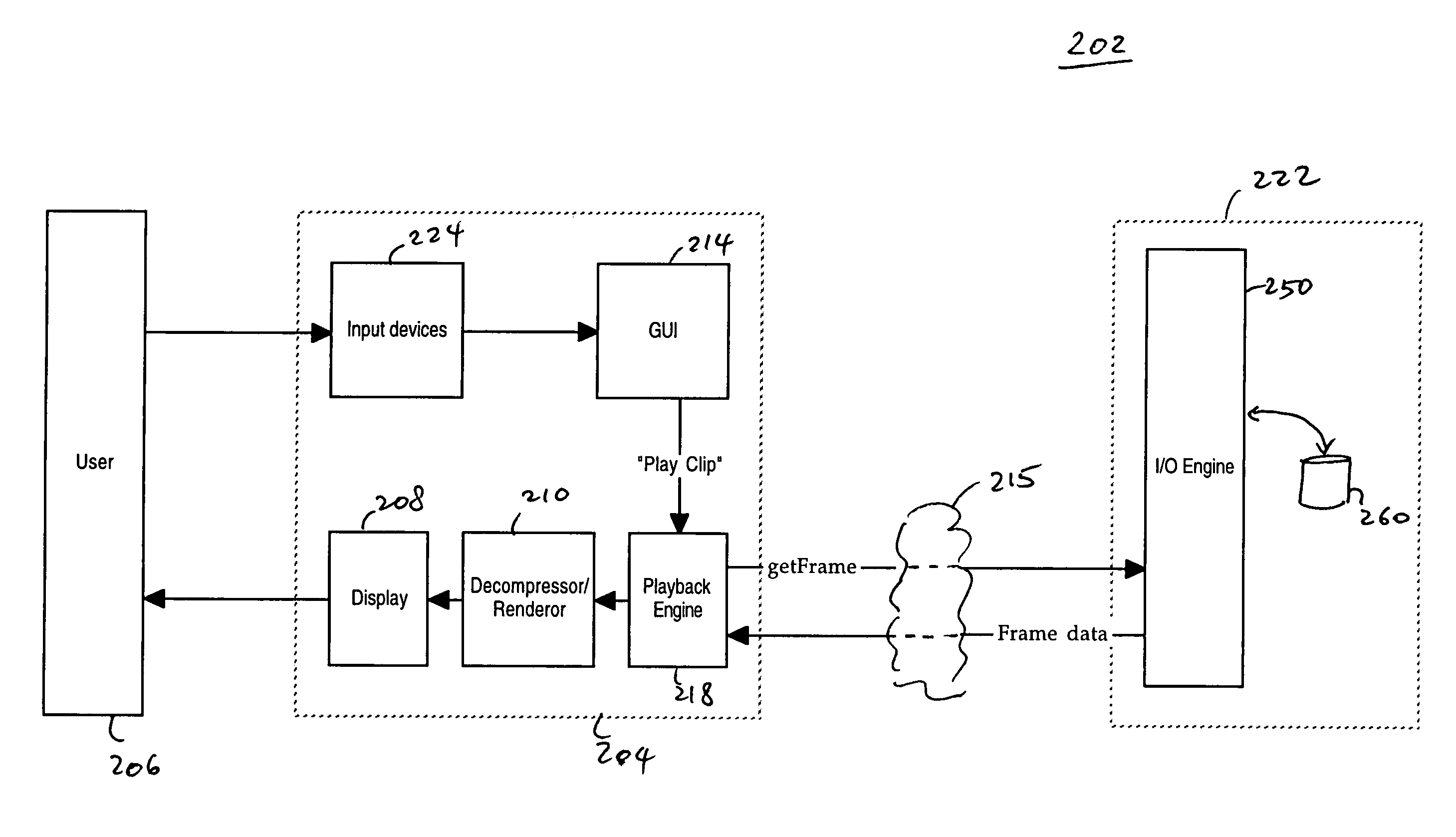 Seamless playback of multiple clips of media data across a data network