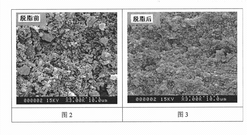 Degreasing method used for transparent alumina ceramic injection molding product