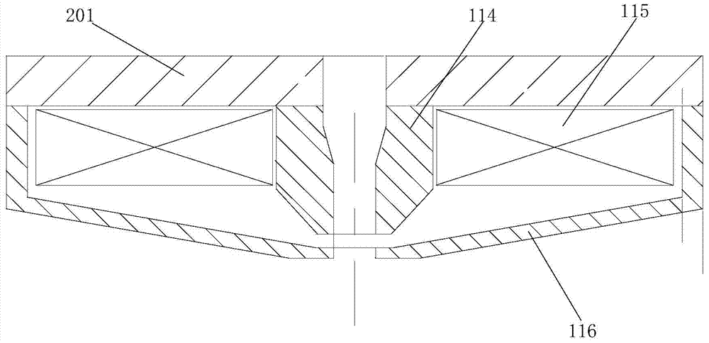 Focusing device and method of using large-beam electron beam targeting micro-beam spot x-ray source