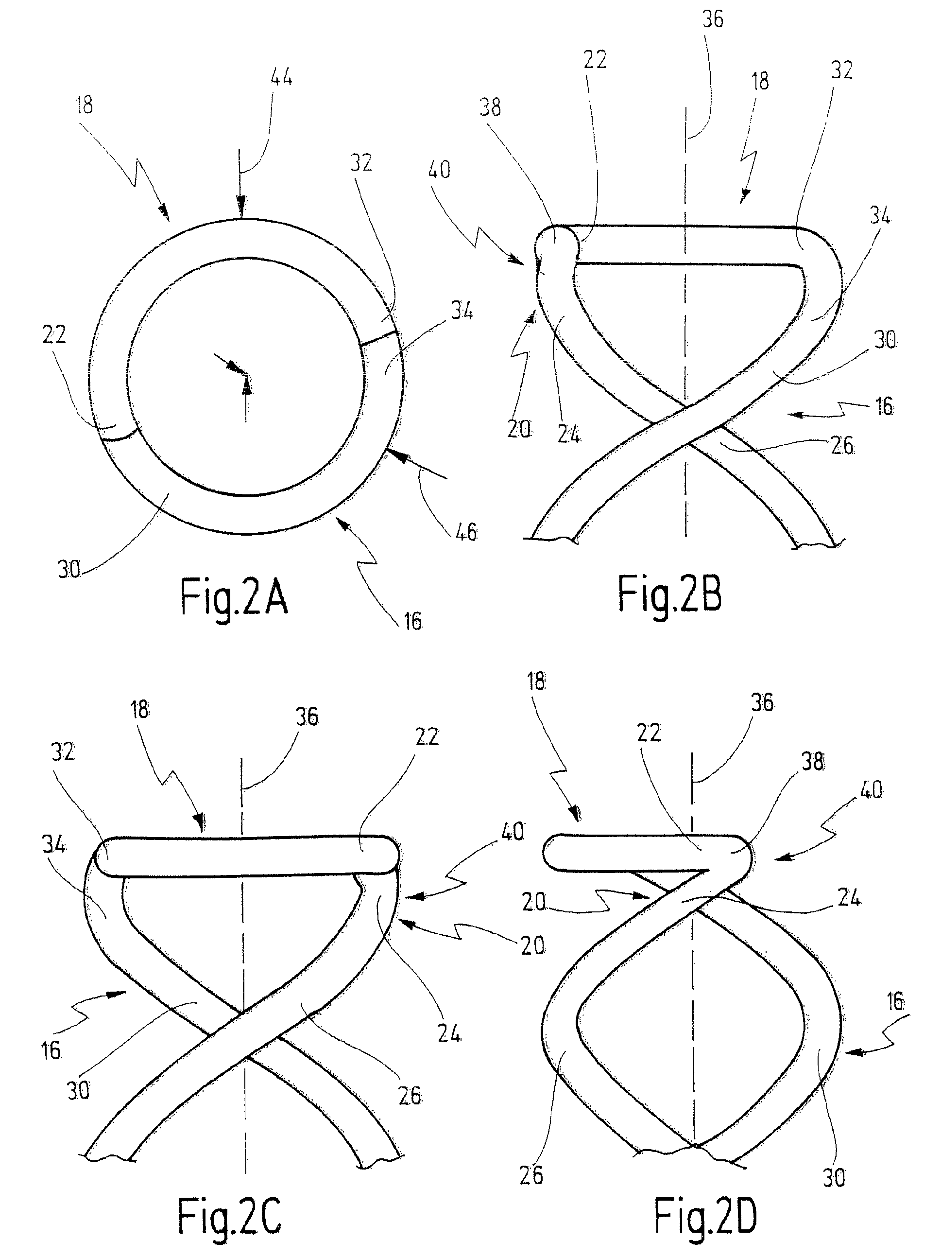Device for resection and/or ablation of organic tissue by means of high-frequency current and resectoscope