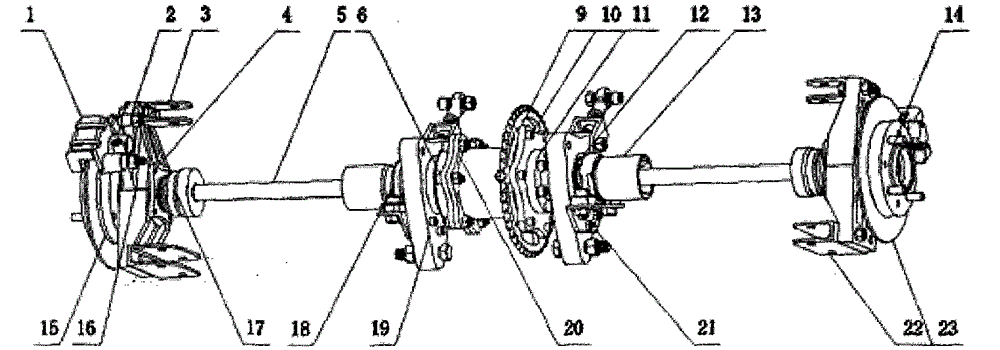 A power transmission device for Torsen differential